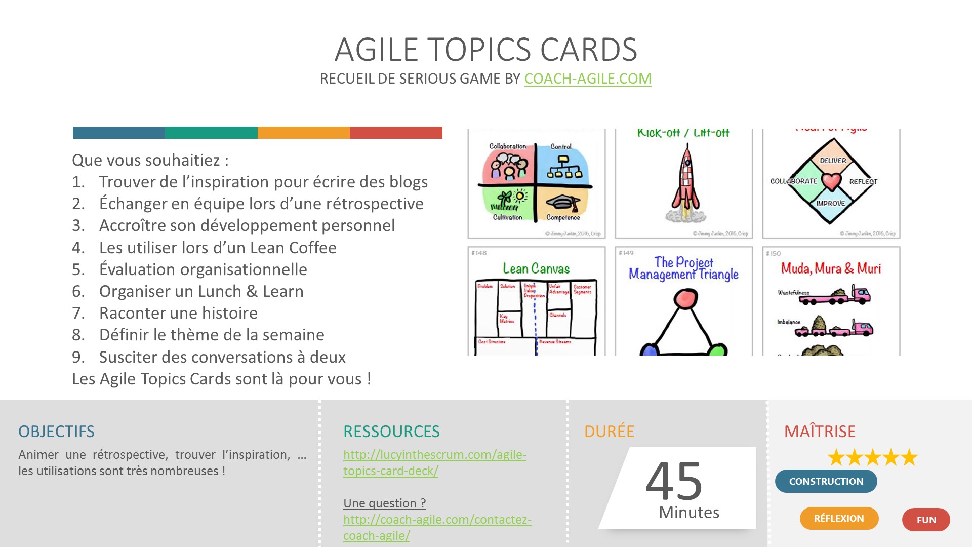 SERIOUS GAME : AGILE TOPICS CARDS