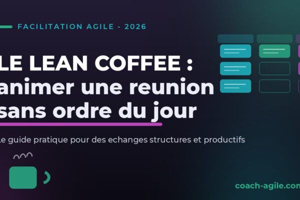 Tableau Lean Coffee a trois colonnes pour animer une reunion agile