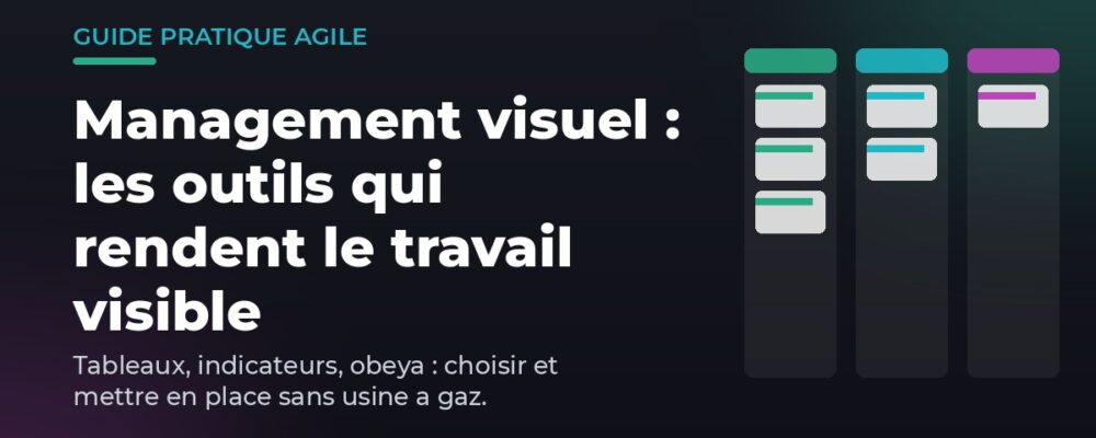 Outils de management visuel : tableau Kanban, indicateurs et obeya