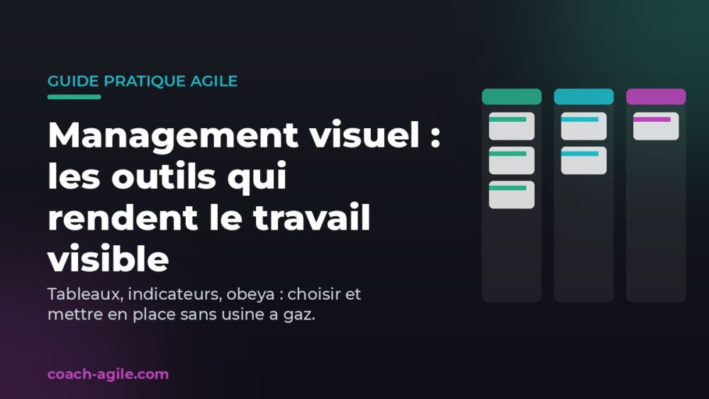 Outils de management visuel : tableau Kanban, indicateurs et obeya