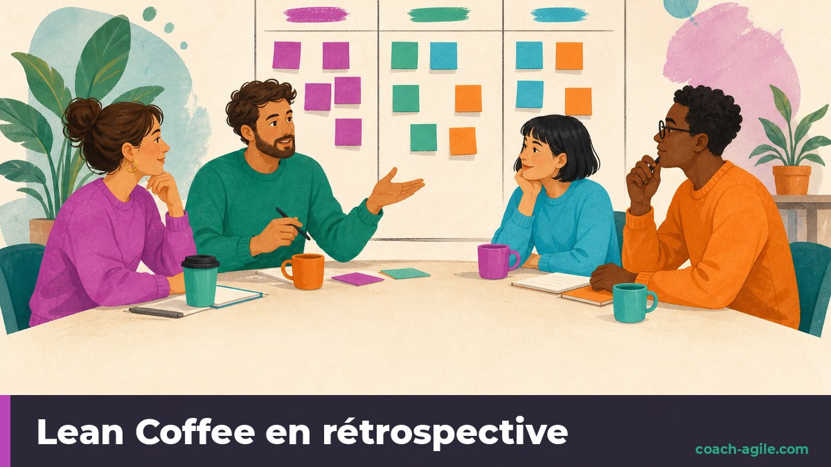 Illustration : Lean Coffee en rétrospective : animer une rétro que l'équipe pilote elle-même