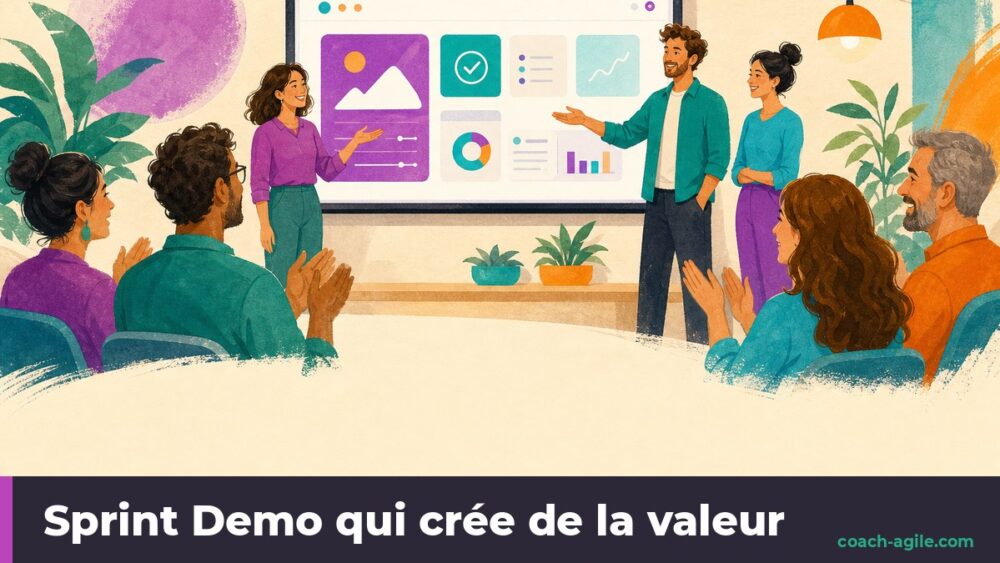 Illustration : Sprint Demo : préparer et animer une revue de sprint qui crée de la valeur
